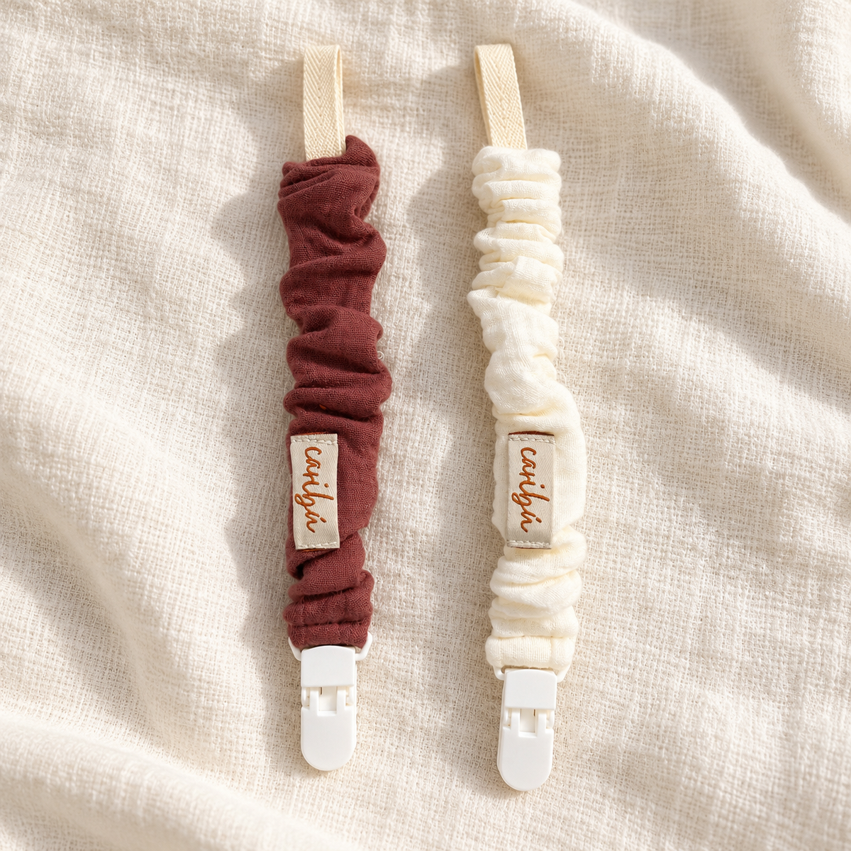 Pack chupeteros Cotton Bloom + Rosewood (lisos)