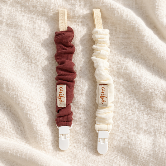 Pack chupeteros Cotton Bloom + Rosewood (lisos)