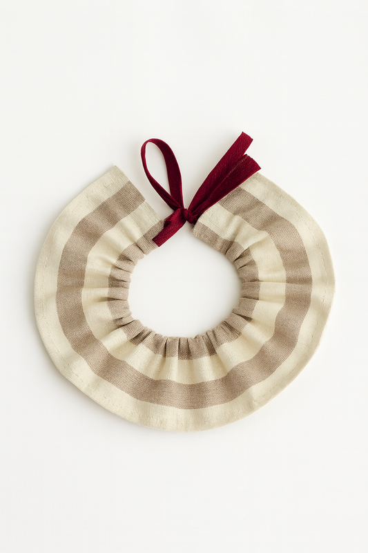 Cuello ajustable rayas topo